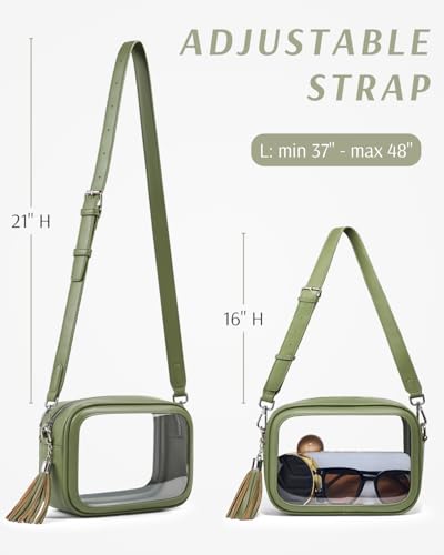 Image of Unilily Clear Bag for Stadium Events, Clear Purse Stadium Approved Crossbody Bag for Concerts Sports Festivals Events Women