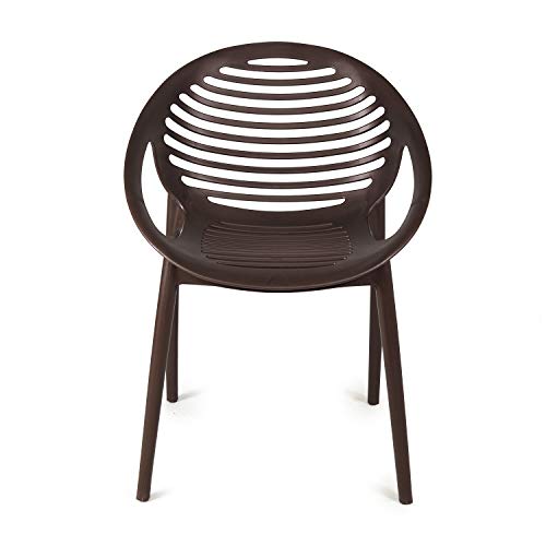 Image of Cello Abacus Chair Set Pack of 2 - Ice Brown | Strong and Durable | Easy to Clean | Chair for Living Room, Bed Room, Kitchen, Office Room, Outdoor | 3 Years Warranty