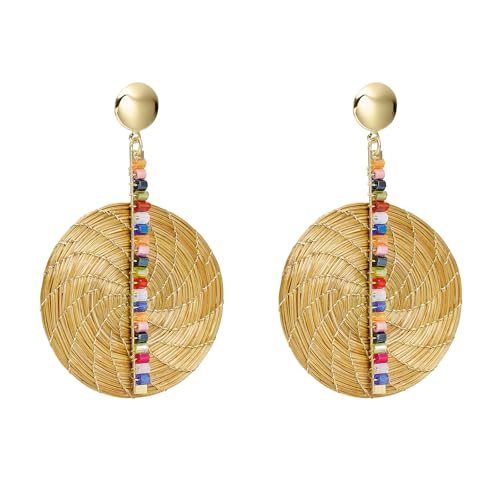 Boucles d'oreilles mandala en or végétal VERA NAVARRO, artisanat d'art en cristaux