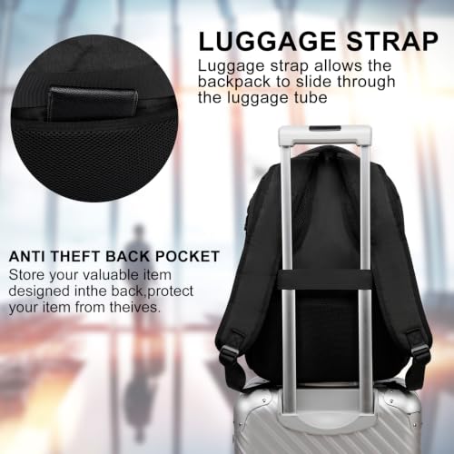 Image of School Backpack for Teen Boys, Bookbag for Middle, High School College | Sturdy Ergonomic Anti-Theft Water-Resistant 15.6-Inch Laptop Backpack with Multiple Pockets, Mochila Escolar para NinosBlack