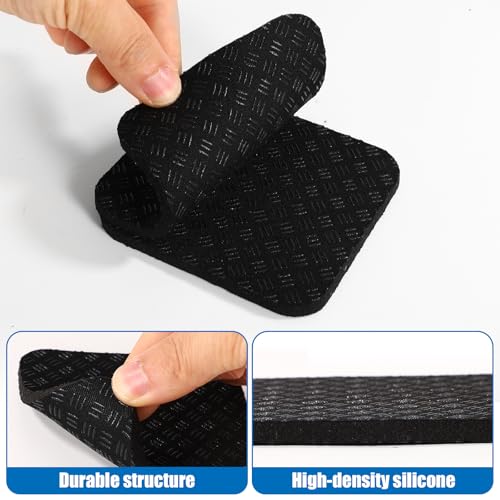 8pcs Treadmill Walking Mat Pad, 4"×4"×0.2" Non-Slip Silicone Noise Reduction Workout Mat, Multipurpose Anti-Vibration Pad for Exercise Bike Equipment, Hardwood Carpet Floor Protection Gym Accessories - Image 4