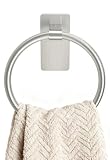 STWWO Brushed Nickel Towel Ring, Hand Towel Holder for Bathroom, Self Adhesive Hand Towel Rings for Bath, Kitchen, RV, No Drill Hole