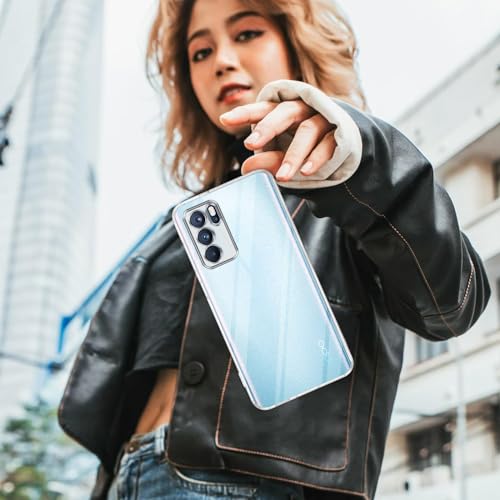 Image of Jkobi Back Cover for Oppo Reno6 Pro 5G | Reno 6 Pro 5G (Silicone Clear Shockproof Case with Camera Protection | Soft and Flexible | Transparent)