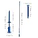 Flexible Claw Pickup Tool with Magnet Tool Flexible telescoping Claw led Light Grabber Extend，Long 28'' Four Claw 4-Claw for Small Parts Pickup Reacher Tool for Mechanics,Jewelry,Kids,etc. (Blue)