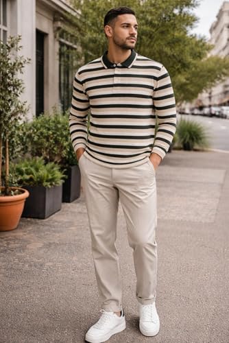 Image of SANE ORIGINALS Full Sleeves Textured Polo Tshirt for Men with Pocket || Long Sleeves Collar and Pocket T-Shirt for Men