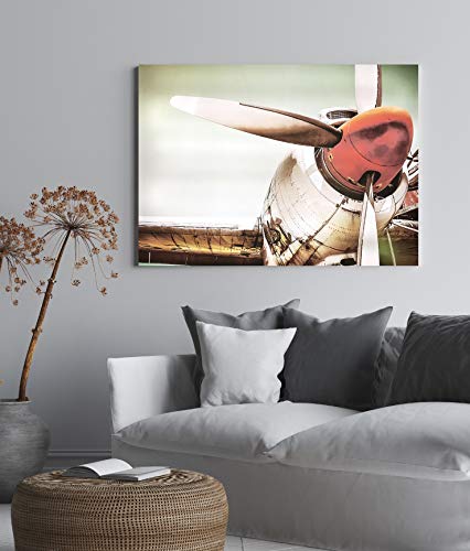 Tableaux rétro-éclairé avionette antiguas en méthacrylate d'art multicolore - 7