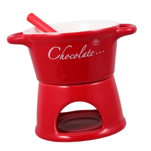 NAMOARLY Ceramic Chocolate Melting Oven Melting Pot Set Fondue Mug for Cheese Butter Candy Melts Perfect for Fondue Fountain