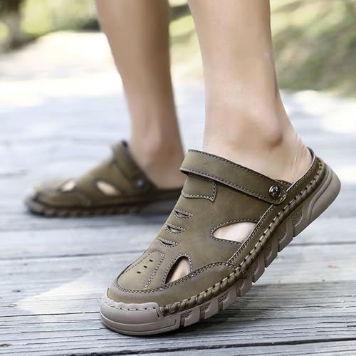 Stepthetop Sandals for Men, Men's Premium Leather Orthopedic Sandals, Suitable for Riding, Gardening, Daily Errands3