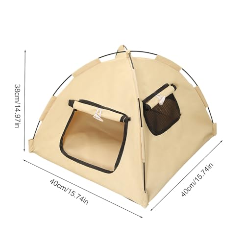 Refugio para gatos plegable con parasol eficiente para proteger a mascotas del sol 3