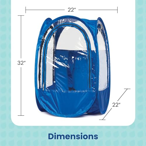 StadiumPod 1-Person 22x22 Wearable Upper Body Pop-Up Pod, Portable Weather Shelter for Games, Fishing, and Outdoor Events, Instant Setup, Waterproof & Windproof Protection, UPF 50, Royal Blue - Thumbnail 6