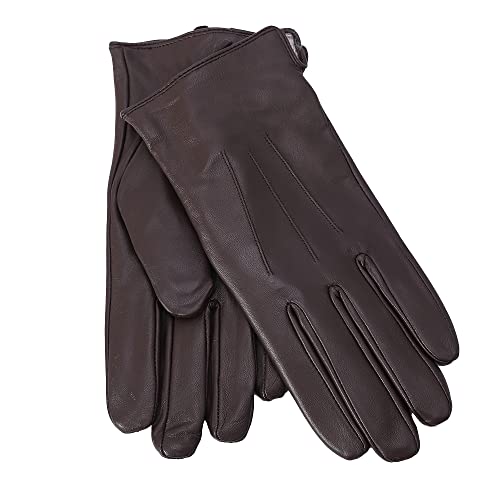 MGGMOKAY Mens Luxury Nappa Lambskin Leather Gloves Cashmere Lining | Touchscreen Men Leather Gloves Warm Soft for Cold Weather - Image 5