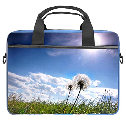 Sacoche ordinateur 13-14 pouces au motif pissenlits pour travailler au bureau ou en terrasse