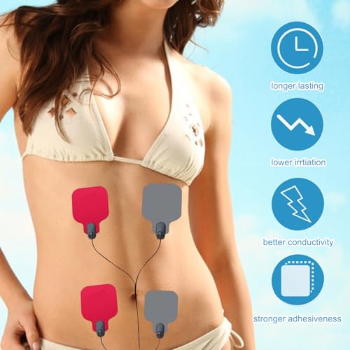 Gel Pads Kompatibel Mit Beurer EM 59 24 Stück EMS Gel Pad Anwendbar auf Beurer EM 59 Gel Pads Ersatzsets Heat Geräten Selbsthaftenden Gel-Pads Elektrische Muskelstimulation