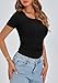 PRETTYGARDEN Womens 2026 Summer Short Sleeve Tops Ribbed Henley Button Slim Fit Basic Casual T Shirts Blouse Fashion Clothing (Black,Small)