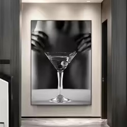 Affiche de femme sexy pour ambiance cocktail bar vintage salon moderne