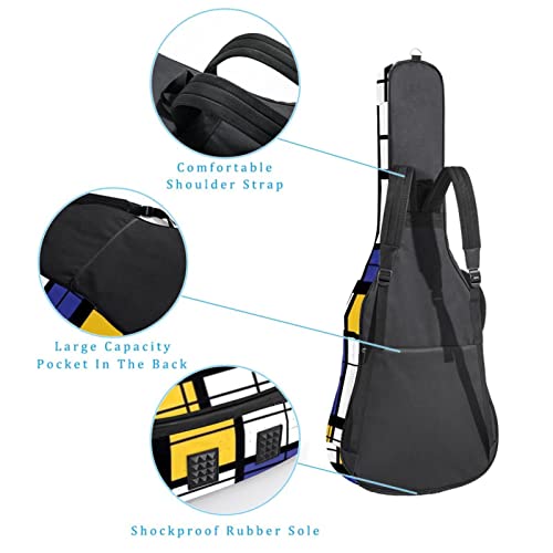Étui de protection rembourré pour guitare acoustique classique, Multicolore 10., 42.9×16.9×4.7 in, Organiseur de sac - Les Beatles, Paul McCartney, John Lennon, RIngo Starr, George Harrison Étui de protection rembourré pour guitare acoustique classique, Multicolore 10., 42.9x16.9x4.7 in, Organiseur de sac – Image 4