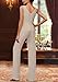 3 Piece Mother of The Bride Pantsuits for Wedding Dressy Chiffon Beaded Formal Evening Gown with Jacket Outfit PS006
