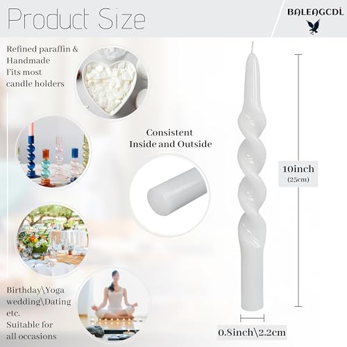 Bougies en spirale pour mariage et décoration de table chaleureuse - 3