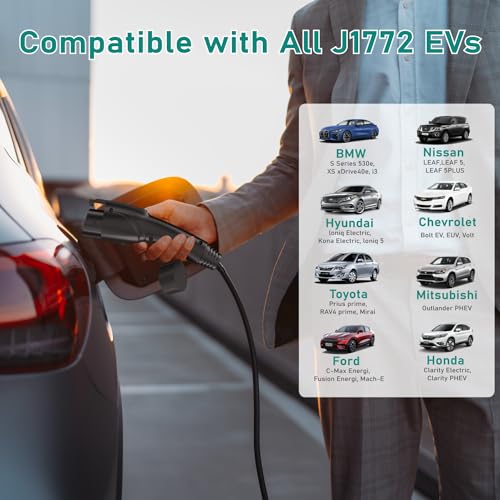 Aiskooc Level 2 EV Mobile Charger, 32Amp 240V Portable J1772 Electric Vehicle Charger, 16ft Extension Cord with NEMA 14-50 Plug, Home/Outdoor EV Charging Station for All J1772 Electric Cars - Thumbnail 5