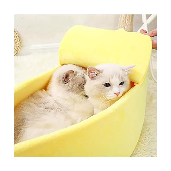 WXBDD-Cute-Banana-Bed-House-Super-Soft-Pet-Kennel-Dog-Warm-Sleeping-Basket-Kitten-Comfort-Cushion-For-Cats-Portable-Cozy-Cave-Color-black-JoJos-Bizarre-Adventure1-Size-X-Large WXBDD Cute Banana Bed House: Super Soft Pet Kennel for Cats and Dogs