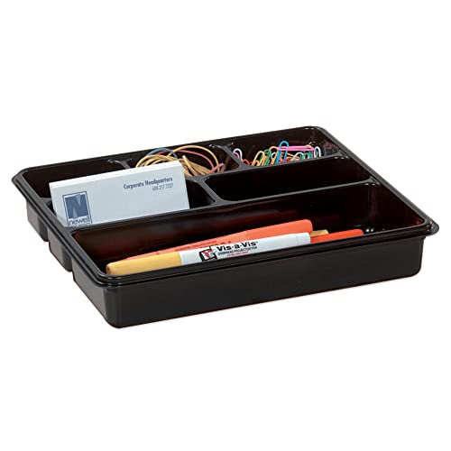 Office Depot 6-Compartment Utility Tray, 8in. x 9in., Black, 59769