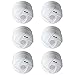 Produktbild SEBSON 10 Jahres Mini Rauchwarnmelder, DIN EN 14604, VDs 3131, fotoelektrischer Rauchmelder, Lithium Batterie, Stummschaltung, Ø 69x46mm, 6er Pack