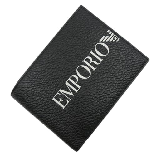 [エンポリオアルマーニ] メンズ 二つ折 財布 (小銭入れ付き) EM003591 AF19355 ブラック [並行輸入品]