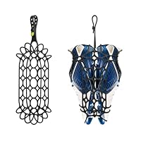 BONE Shoe Tie, Shoe Holster for Backpack, Elastic Silicone Shoe Hanger with Footwear Clips, Sneaker Holder for Outdoor Climbing & Hiking Trip, Hang Extra Shoes Cleats Boots or Gear on Bag (Black)