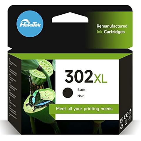 HavaTek 302 XL 302XL Ink Cartridges Remanufactured for hp 302 Black Cartridge for hp OfficeJet 3835 3830 3831 3832 4650 4655 DeskJet 3630 3639 3636 3632 3634 3637 Envy 4520 4527 4523 4524 Printers Cover