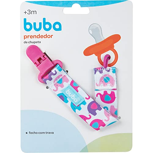 BUBA Prendedor de Chupeta Elefantinho, Multicolor, Tamanho único
