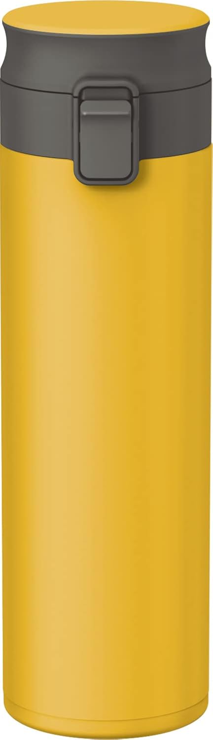 TLW500 Water Bottle, One-Touch Stainless Steel, Integrated Gasket, Lightweight, Stylish, 16.9 fl oz (500 ml), Yellow
