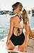 BECCA Color Prism - Women's One Piece Swimsuit, Cut-Out, Adjustable, Bathing Suits for Women, Black (A), Medium