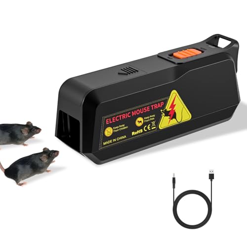 Electronic Rat Traps That Kills Instantly Humane Electric Mouse Trap for Indoor Highly Effective Automatic Rodent Killer Professional Reusable Pest Control Trap for Kitchen Garage Attic