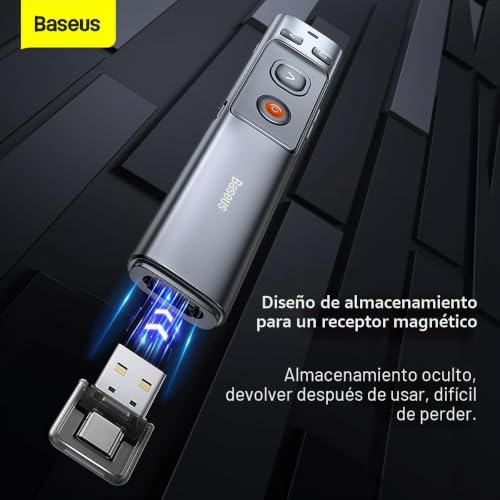 Puntero láser Baseus gris para solucionar problemas de alcance en salas grandes 6