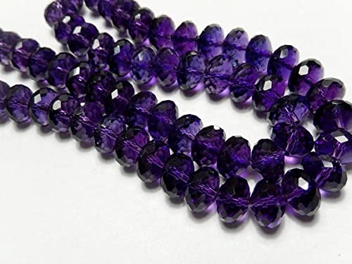 Améthyste perles rondelles facettées 10x6mm pour création bijoux DIY