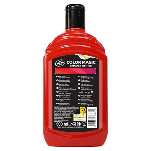Turtle Wax 52711 Color Magic Autopolitur Lackpflege Rot 500 ml – Bringt Farbe & Glanz zurück