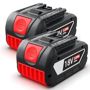 Moautodc Batería de Repuesto para Bosch 18V: 5000mAh Li-Ion batería Herramientas para Bosch 18V BAT618 BAT618G BAT619 BAT619G BAT610G BAT610 BAT609 BAT609G BAT612 BAT622 (2 Unidades)