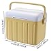 Menolana Cooler Box Storage Container for Freeze/Hot Food Multifunctional Ice Box Ice Retention Cooler for Stall Boat Outdoor Camping, Cream Yellow