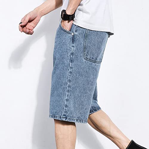 DGHM-JLMY Men's Regular Fit Short Jeans with Zipper Casual Knee Length Denim Shorts Fashion Outdoors Jean Shorts4