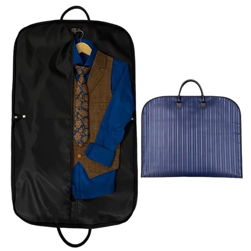 39-Inch Garment Bags for Hanging Clothes, 2 Pack Dustproof Zipper Suit Bags - Perfect for Travel, Business Trips, Work & Storage (Blue)