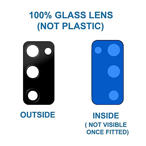 Mmobiel Back Rear Camera Glass Lens Replacement Compatible With Samsung Galaxy S20 Fe / S20 Fe 5G 2020 - Incl. Double Sided Adhesive, Tweezer And Cloth - Black #TOP1