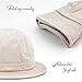 The Hat Depot 100% Cotton Long Brim and Deeper & Tennis Packable Summer Fashion Bucket Hat (L/XL, 1. Tennis - Putty)