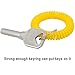 Adecco LLC Pack of 5 Colorful Spring Spiral Wrist Coil Key Chain, Wrist Band Key Ring (single color)