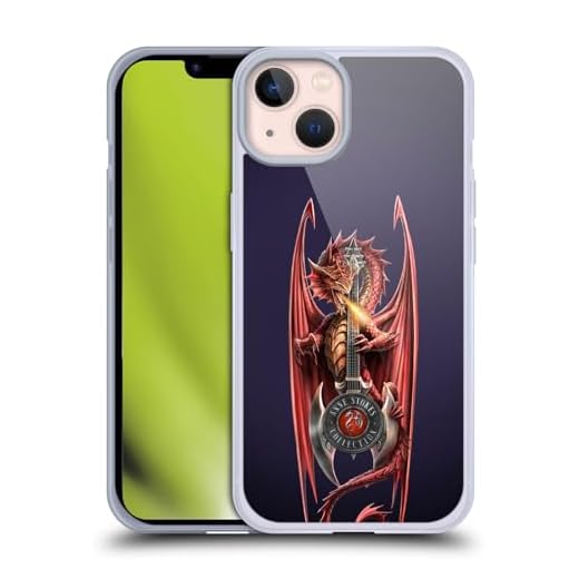 Head Case Designs Officiellt Licensierade Anne Stokes Power Chord Drakar Mjuk Gel Fodral Kompatibelt med Apple iPhone 13