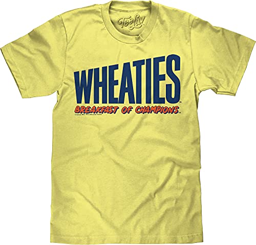 Tee Luv Wheaties Breakfast of Champions Cereal Shirt (Banana Cream) (XL)