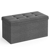 SONGMICS Poef Met Opbergruimte, Inklapbare Zitbank, 38 X 110 Cm Voetenbank Opbergdoos Tot 300 Kg Belastbaar Voor Woonkamer Slaapkamer Hal Cremewit Lsf77be 2706893652