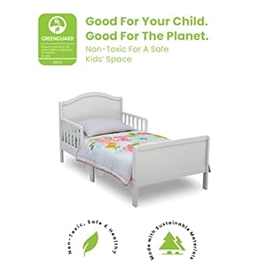 Delta Children Bennett Wood Toddler Bed Greenguard Gold Certified Bianca White
