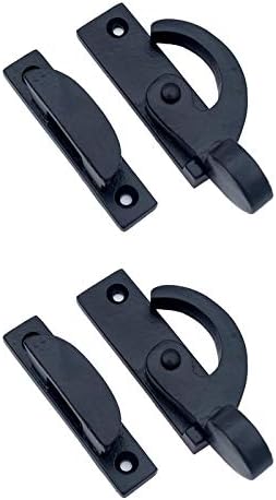 Adonai Hardware "Abital Black Antique Iron Window Sash Fastener (Supplied as 2 Pieces per Pack)