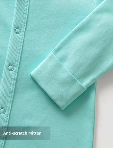 Image of Amazon Brand - Symbol Unisex 100% Cotton Full Sleeve Baby Sleepsuits (Available in Pack of 3 & 6)