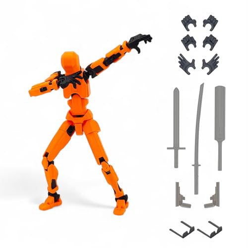 Image of Dummy 13 Action Figure Robot | Fully Articulated Robot Toy | 3D Printed ((Assembled) Orange Armour)